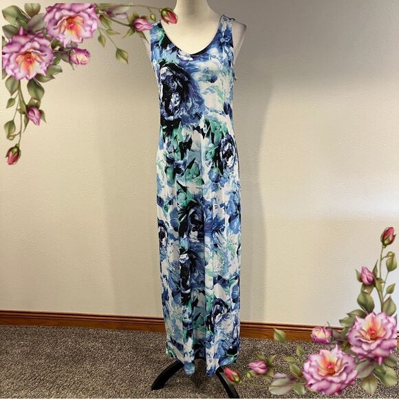 Apt 9 Floral Sleeveless Maxi Dress size medium - Picture 1 of 12
